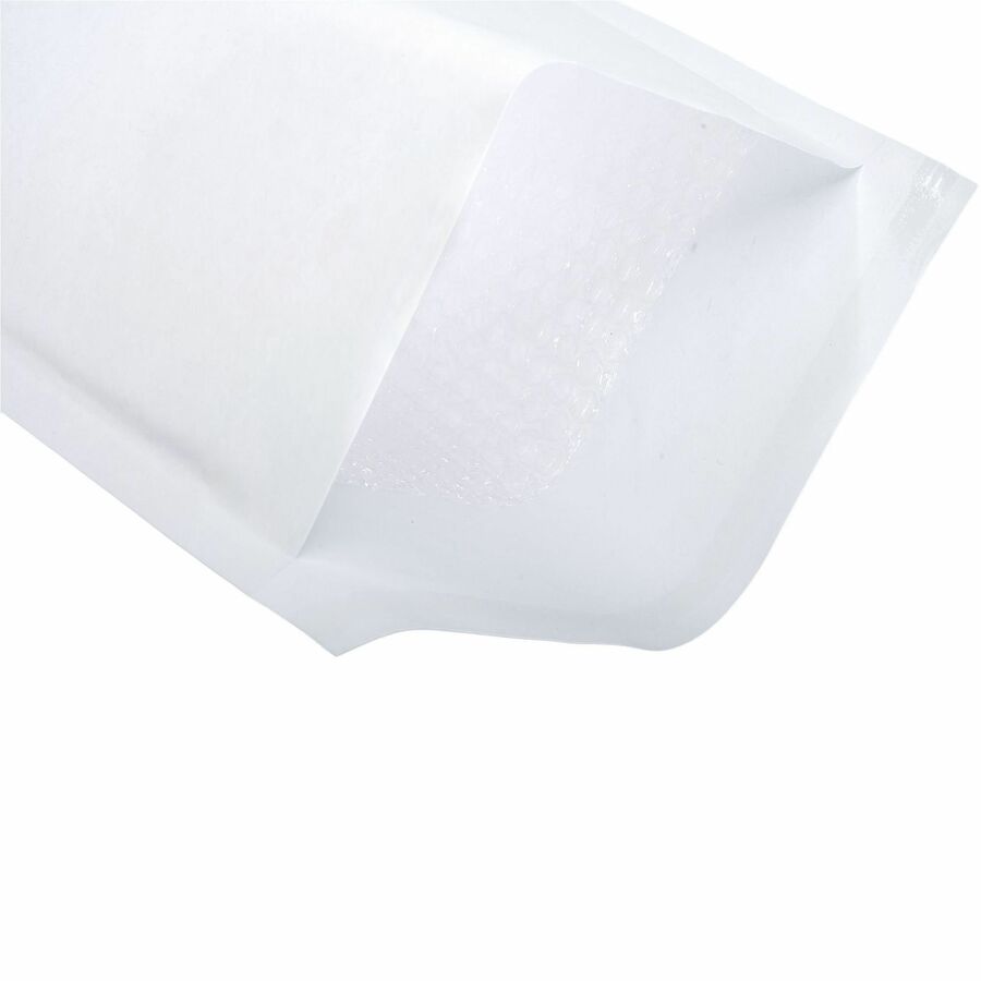 Lindenmeyr Explorer Self-Seal Paper Bubble Mailers - Bubble/Shipping - #000 - 4" Width x 8" Length - Self-sealing - White - Paper - 500 / Carton - Kennedy Office