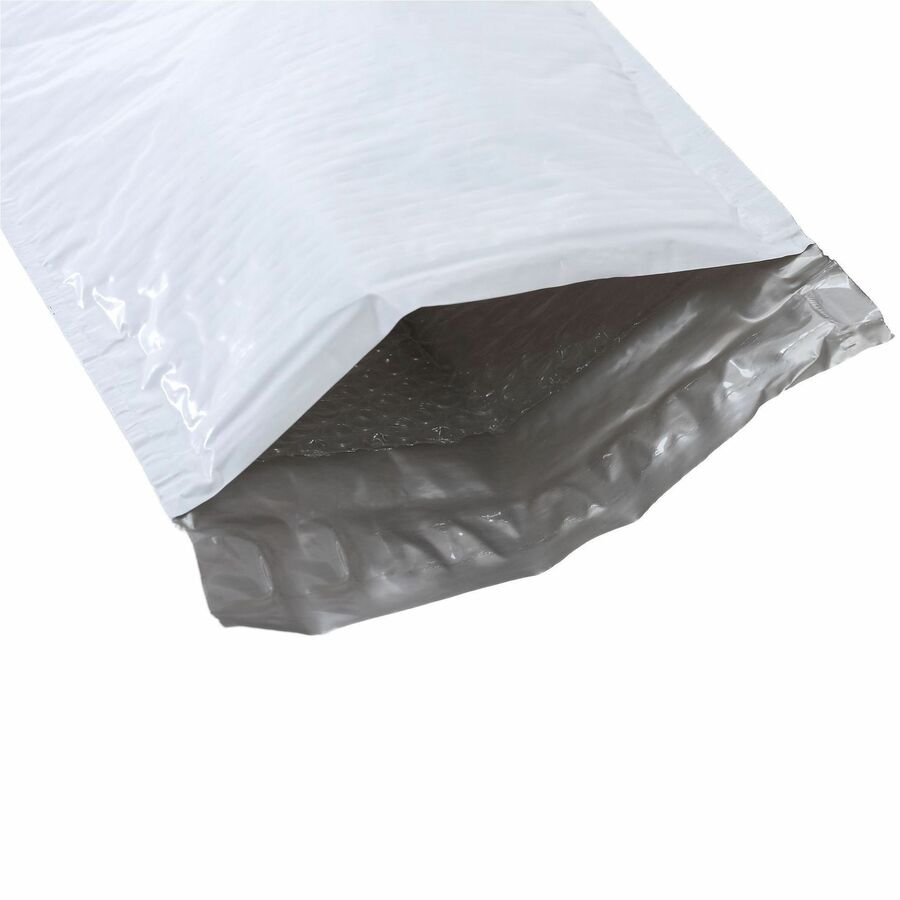 Lindenmeyr Explorer Poly Self-Seal Bubble Mailers - Bubble/Shipping - #0 - 6 1/2" Width x 10" Length - Self-sealing - White - Polyethylene - 250 / Carton - Kennedy Office