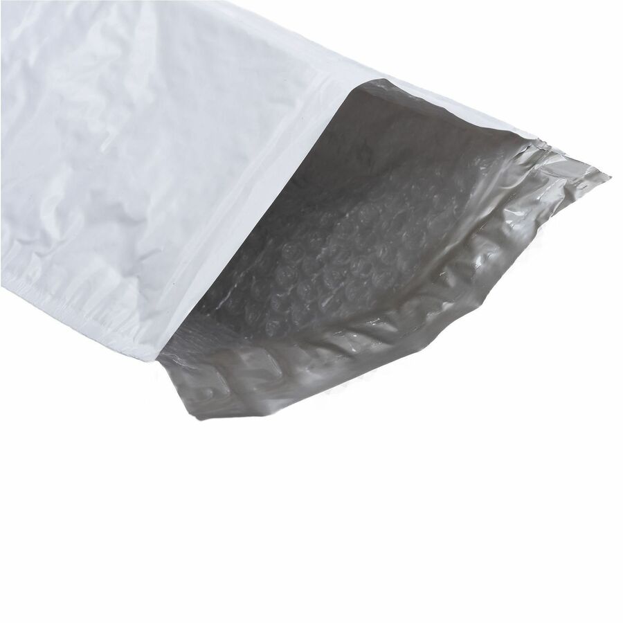 Lindenmeyr Explorer Poly Self-Seal Bubble Mailers - Bubble/Shipping - #1 - 7 1/4" Width x 12" Length - Self-sealing - White - Polyethylene - 100 / Carton - Kennedy Office