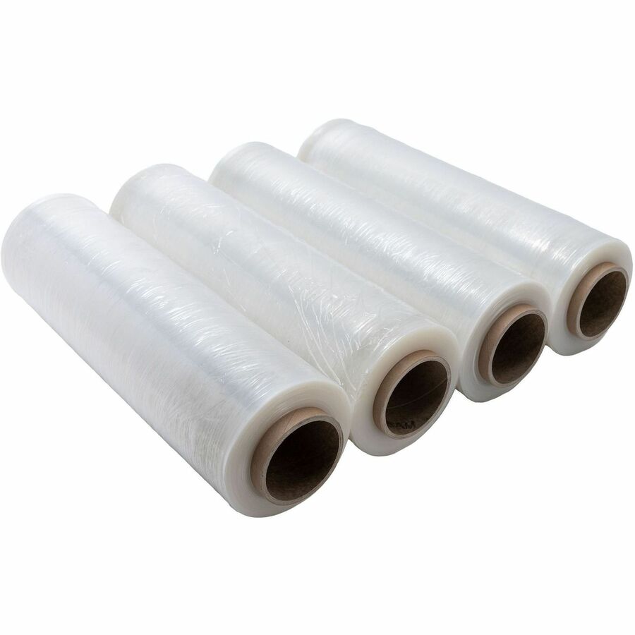 Lindenmeyr Explorer Blown Hand Stretch Film - 18" Width x 1500 ft Length - Puncture Resistant - Clear - 4 / Carton - Kennedy Office