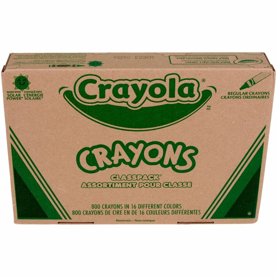 Crayola 16-Color Crayon Classpack - Black, Blue, Brown, CYO528016