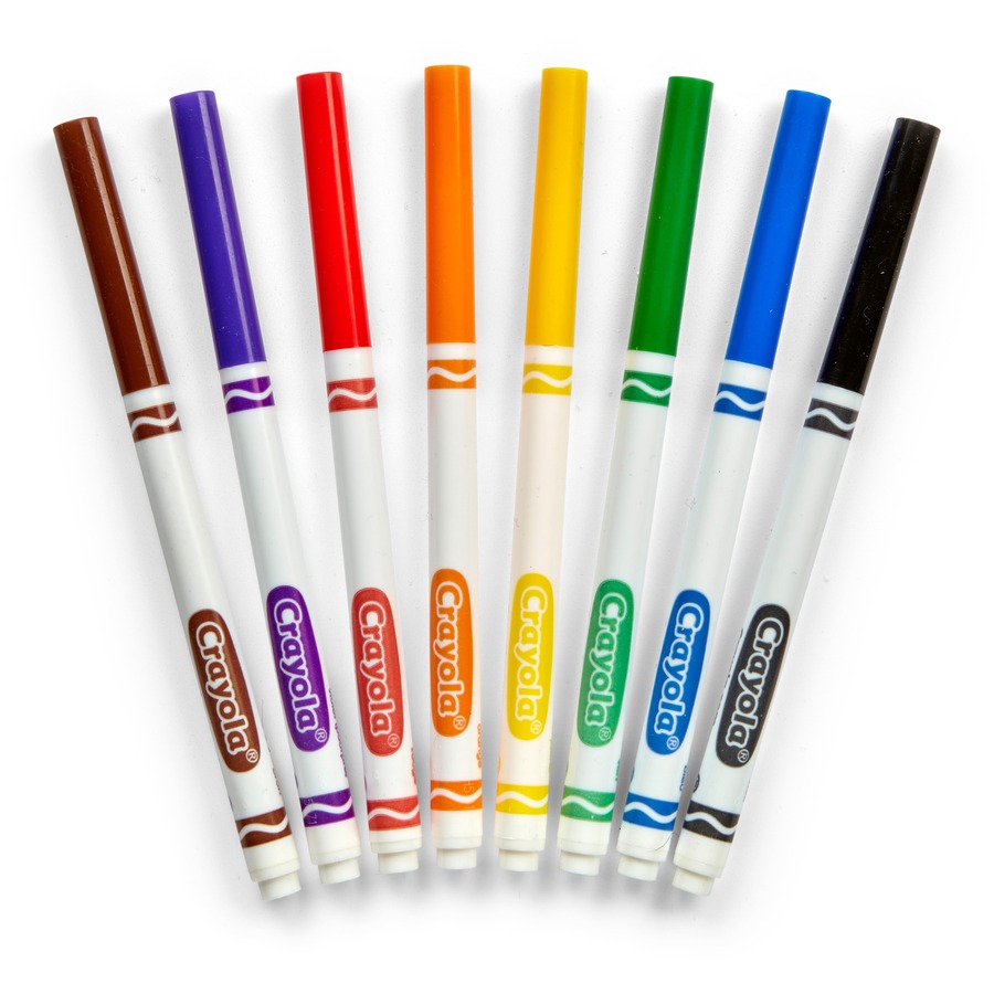 Crayola Fine Tip Classic Markers - Fine Marker Point - CYO587709, CYO  587709 - Office Supply Hut