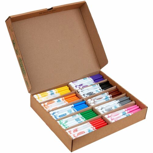 Crayola Ultra-Clean Washable Markers Classpack, Fine Line Tip
