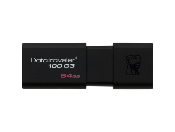 Image for Kingston 64GB USB 3.0 DataTraveler 100 G3 - 64 GB - USB 3.0 - Black - 5 Year Warranty - 1 Each from HP2BFED