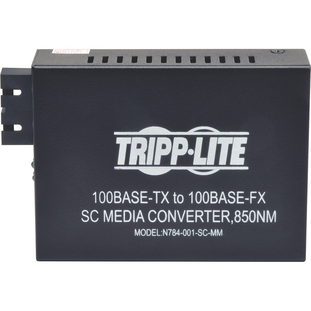 Eaton Tripp Lite N784-001-SC-MM 10/100 SC multimode fiber to Ethernet media converter — top view