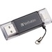 Verbatim iStore 'n' Go Dual USB 3.0 Flash Drive - 64 GB - Lightning, USB 3.0 Graphite (49301)