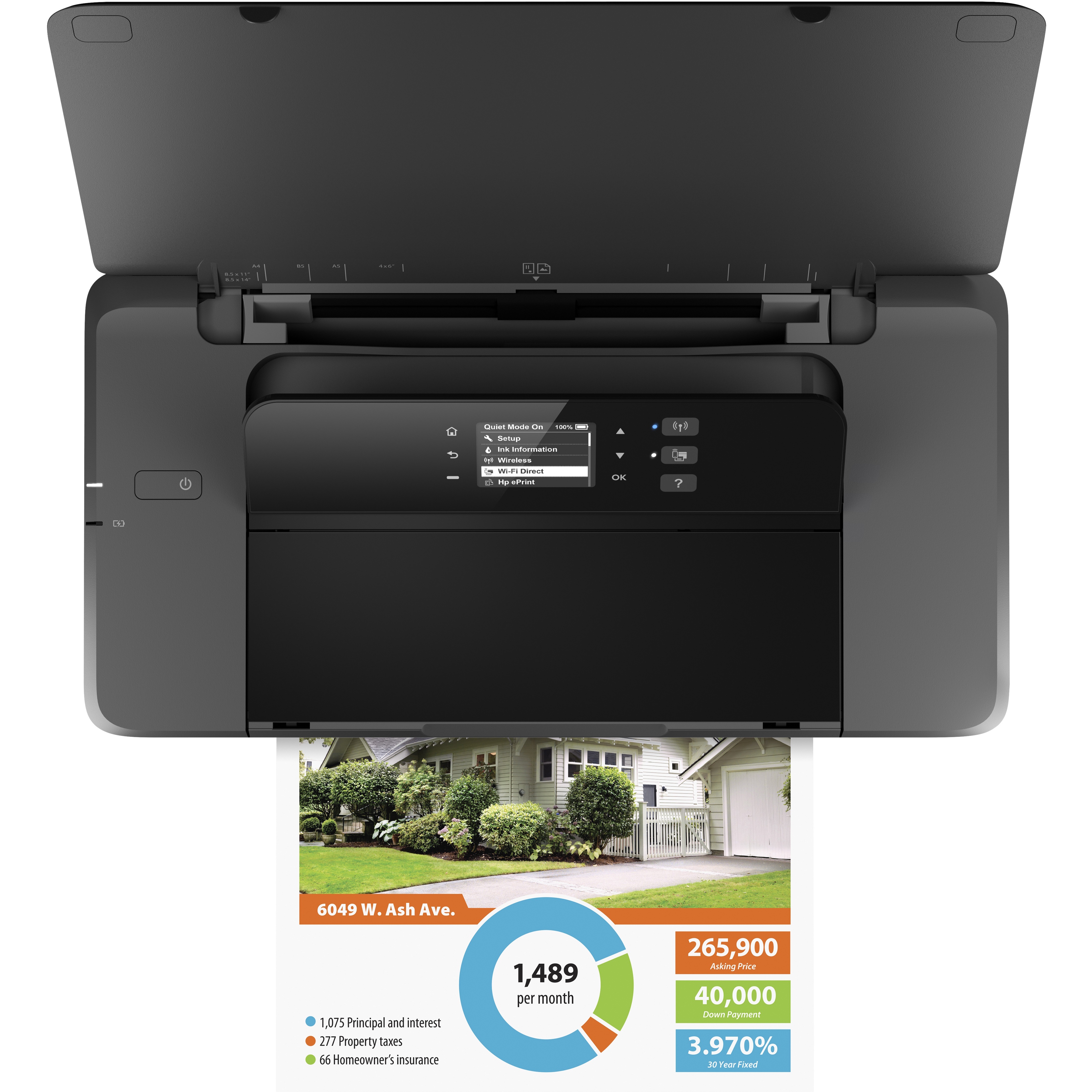 CZ993A#B1H OfficeJet 200 Mobil — top view