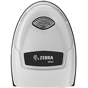 Zebra DS2278-SR cordless handheld area imager barcode scanner in white — top view