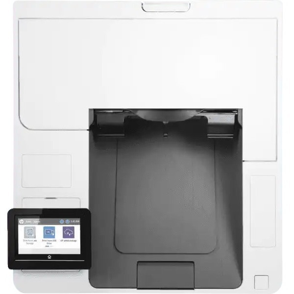 HP LaserJet Enterprise M612x monochrome laser printer for enterprise office printing — top view