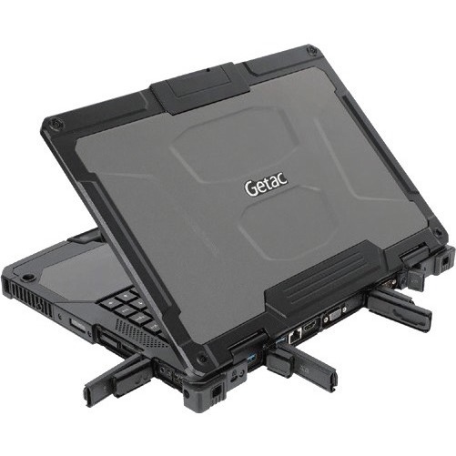 Getac B360 fully rugged laptop — top view