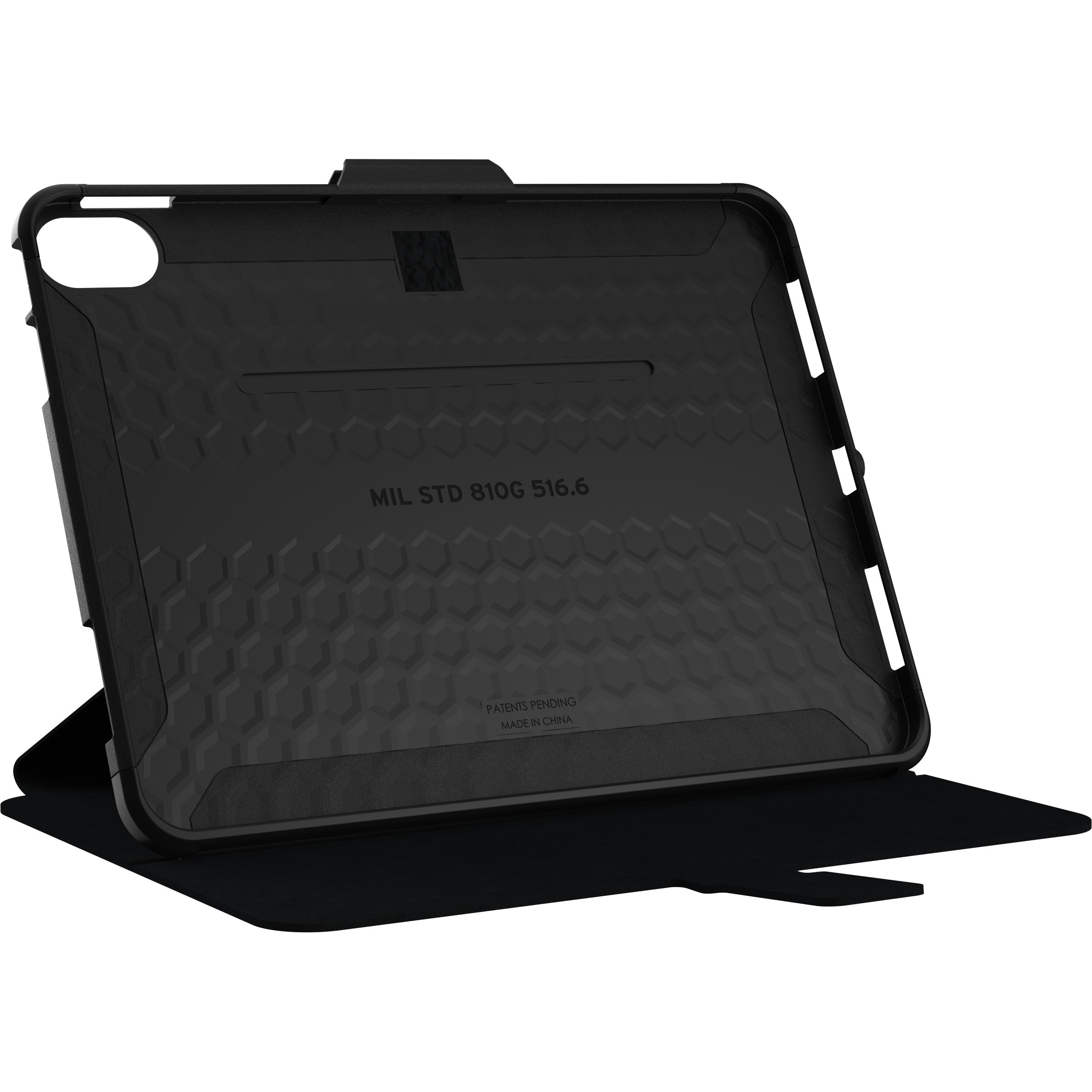 UAG Scout w/ Folio black case for Apple iPad 10.9 10th and 11th generation — top view