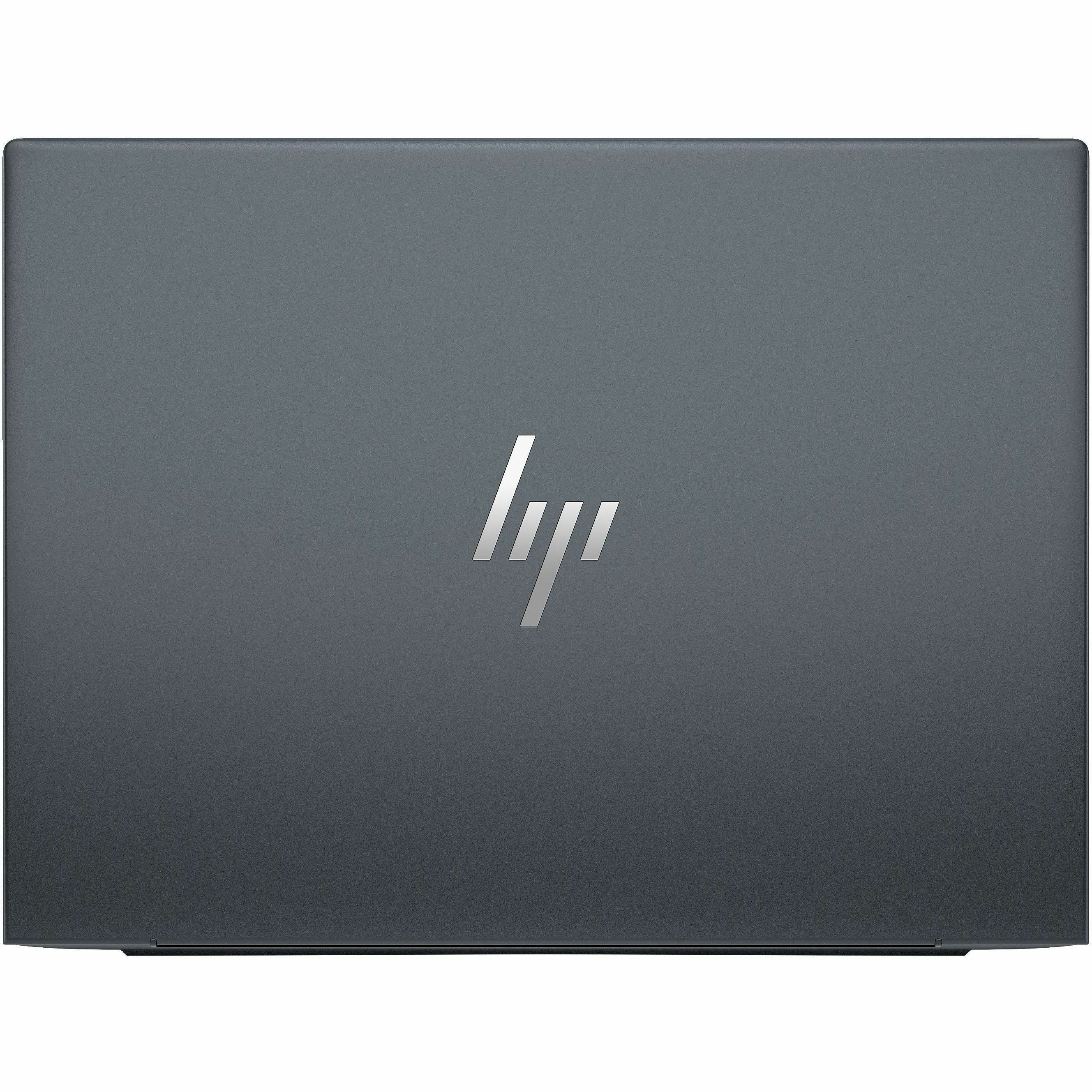 HP Elite Dragonfly G4 business laptop with 13.5-inch touchscreen, Core i7, and slate blue finish — top view