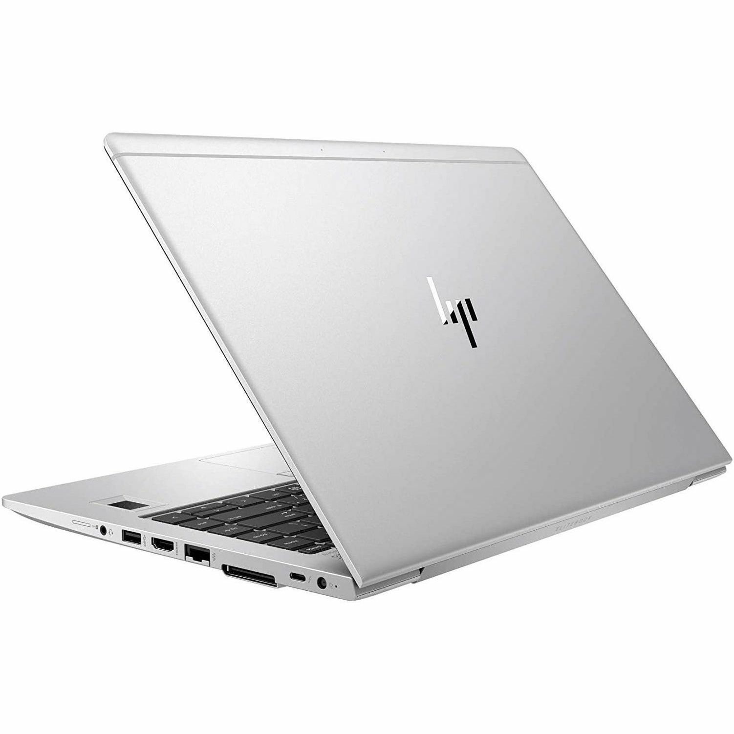 Refurbished HP EliteBook 840 G5 business laptop with 14-inch Full HD display, Core i5, 16 GB RAM, and 256 GB SSD — top view