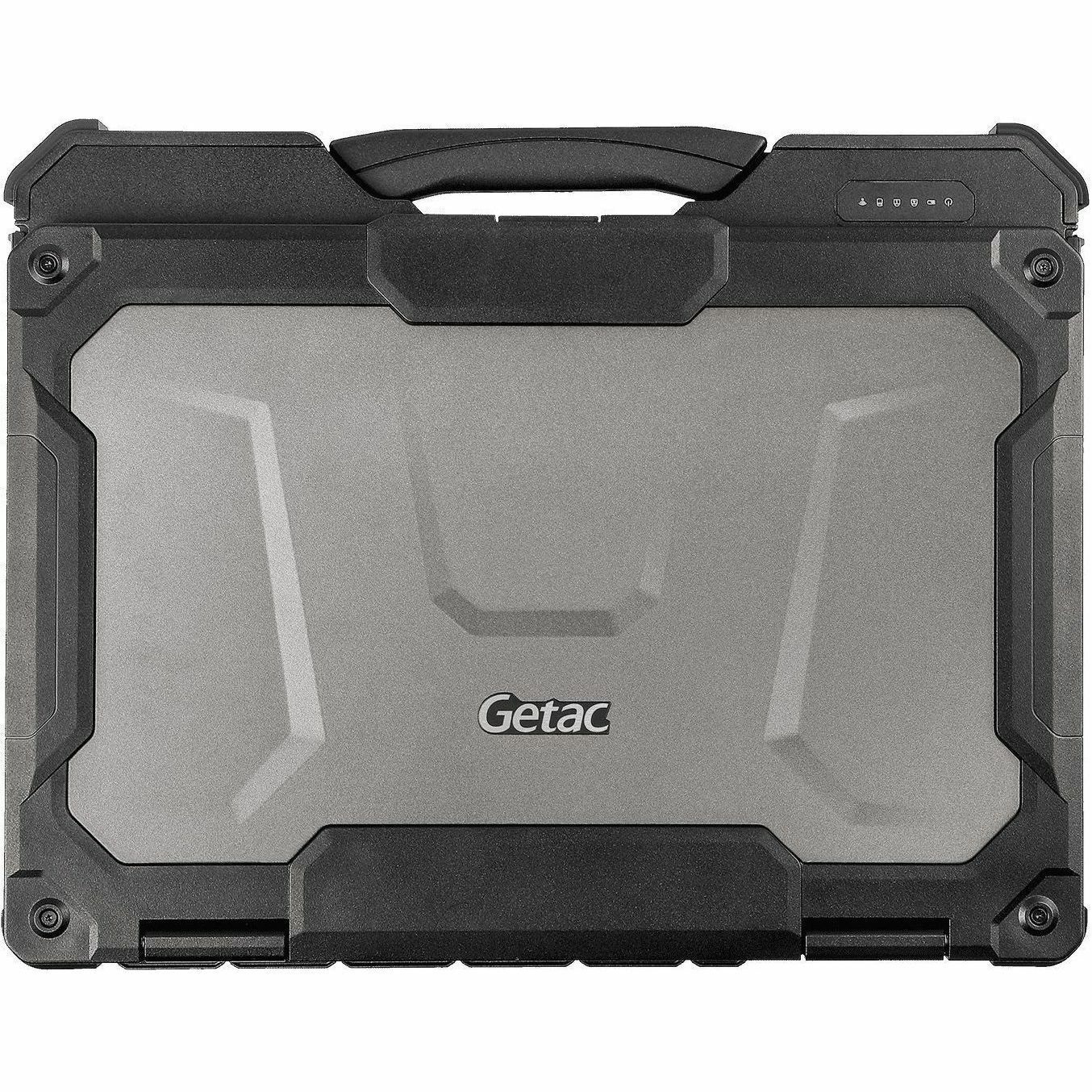 Getac X600 Pro fully rugged laptop — top view
