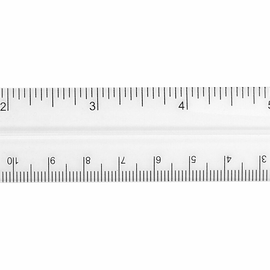 Westcott Clear Plastic Ruler - 6 Length 1 Width - 1/16 Graduations -  Metric, Imperial Measuring System - Plastic - 1 Each - Clear - R&A Office  Supplies
