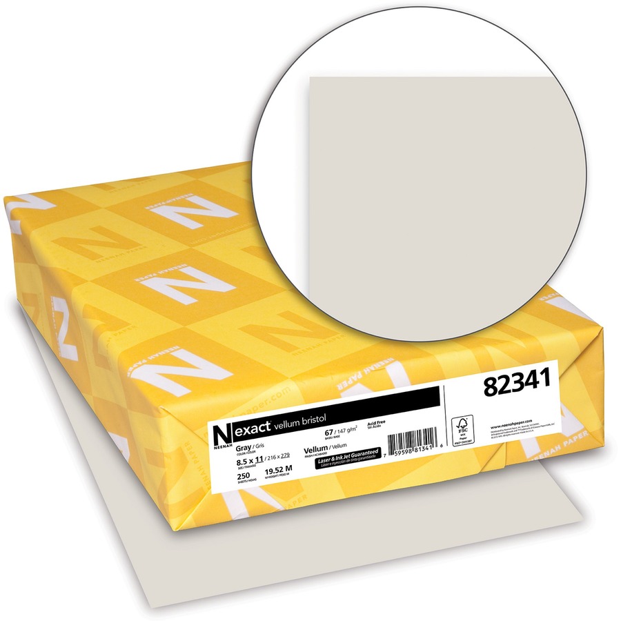 Exact Vellum Bristol Laser, Inkjet Vellum Paper Gray 92 Brightness