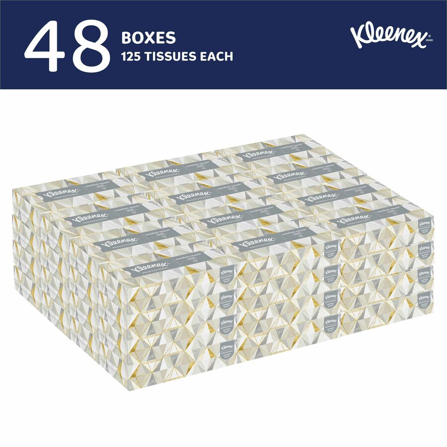 Kleenex 2-Ply Facial Tissue - 2 Ply - 8.40 x 5.50 - White - Soft, Absorbent