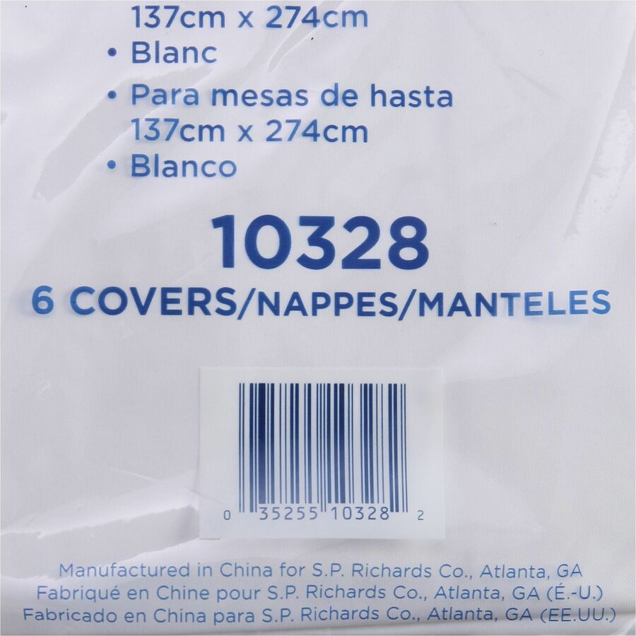 Genuine Joe Plastic Rectangular Table Covers