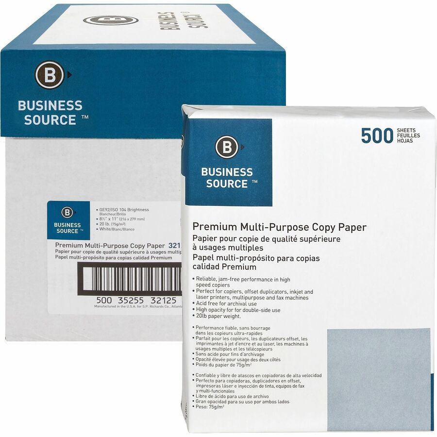 Business Source - Papier multiusage de qualit&eacute; Premium - Blanc