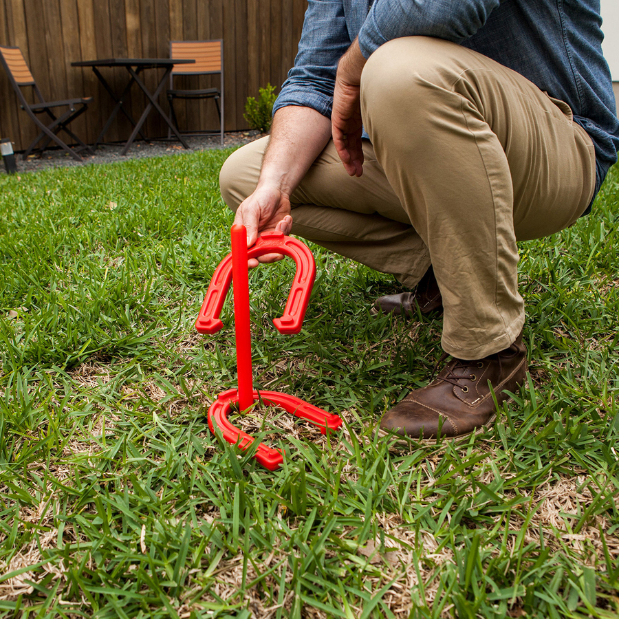 Rubber Horseshoes Game Set for Outdoor and Indoor Games - Perfect for  Tailgating, Camping, Backyard and Inside Fun for Adults and Kids by Hey!  Play!