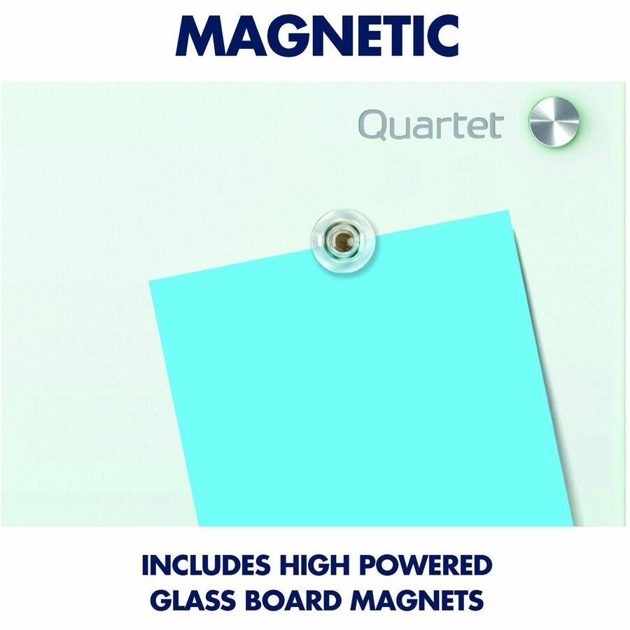 Quartet Glass Magnets - Large - 6 / Pack - Clear