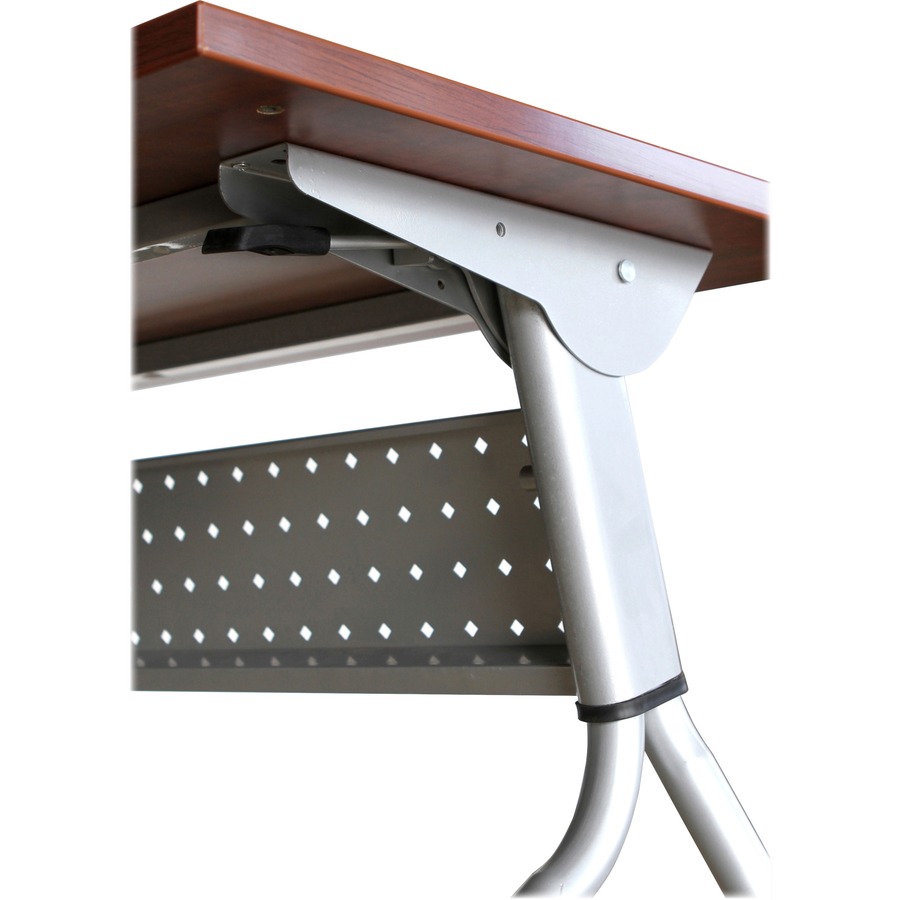 Lorell Flip Top Training Table - Rectangle Top - Four Leg Base - 4 Legs - 23.60" Table Top Width x 48" Table Top Depth - 29.50" Height x 47.25" Width x 23.63" Depth - Training - Assembly Required - Cherry - Nylon - Melamine Top Material - 1 Each