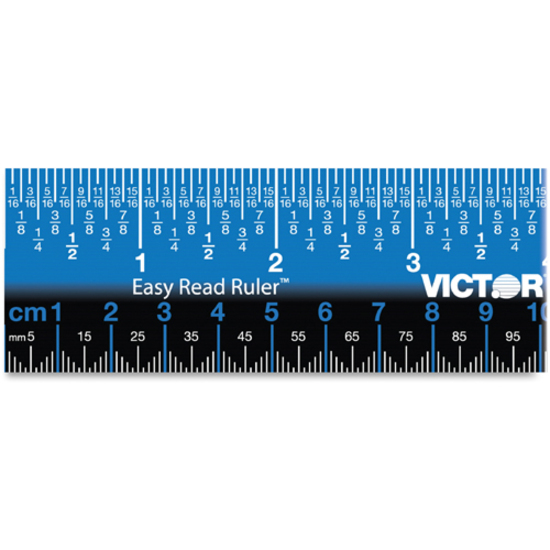 Victor Plastic Dual Color 12" Easy Read Ruler