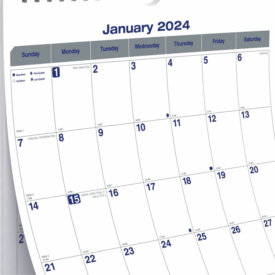 Blueline Fridgeplanner Monthly Magnet Calendar - Monthly - 16