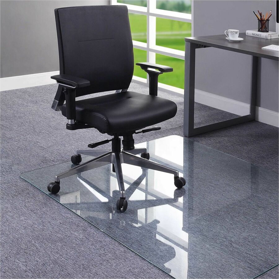 lorell glass chair mat 48x60