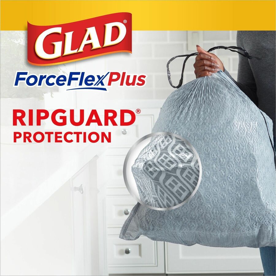 Glad Forceflex Tall Kitchen Drawstring Trash Bags - 13 Gal - 23.74