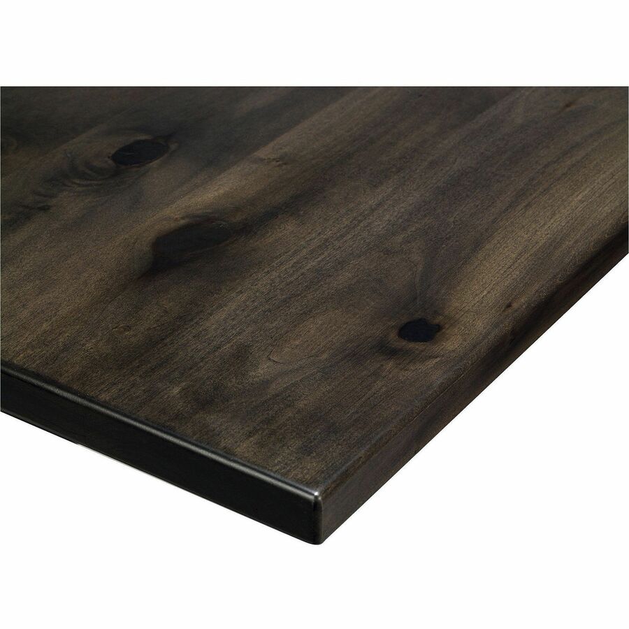 KFI 36" Square Wood Pedestal Table - Barnwood Square Top - Pedestal Base - Assembly Required - Vintage Wood Top Material - 1 Each