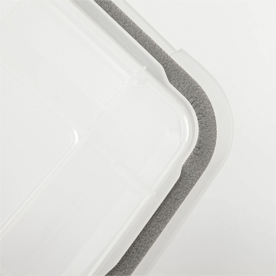 IRIS Weathertight Storage Box, 46 Quarts, 11 4/5"H x 15 4/5"W x 19 7/10"D, Clear - External Dimensions: 15.7" Width x 19.8" Depth x 15.7" Height - 40 lb - 11.65 gal - Latch Closure - Stackable - Plastic, Polypropylene - Clear - For Storage - 1 Each
