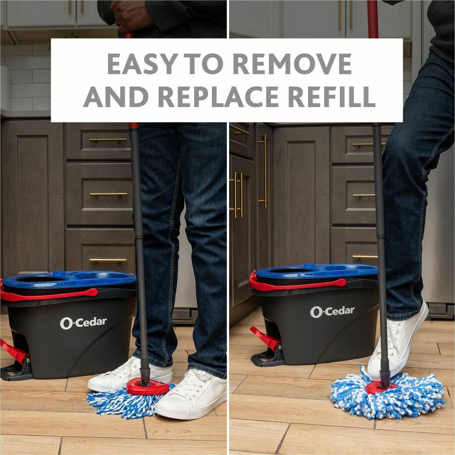 O Cedar EasyWring Rinse Clean Mop Refill, Microfiber, Multi, 2/Pack