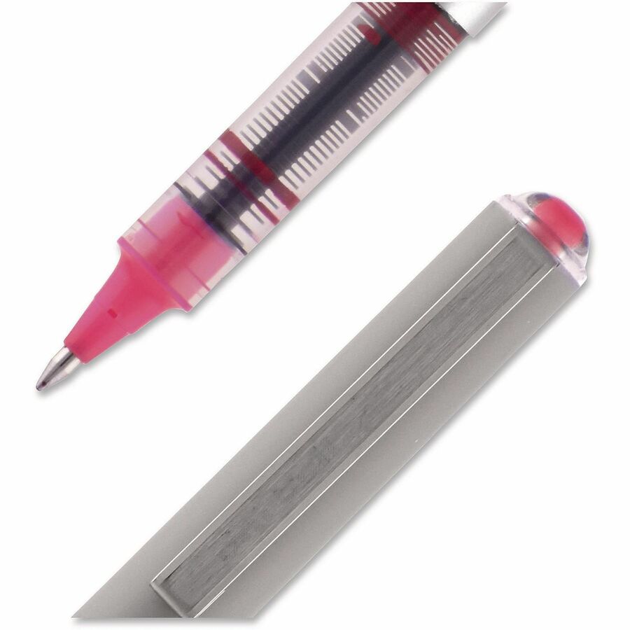 uni® Vision Rollerball Pen - 0.7 mm, Fine Pen Point - Passion Pink Ink - Liquid - Writing - 12 / Dozen