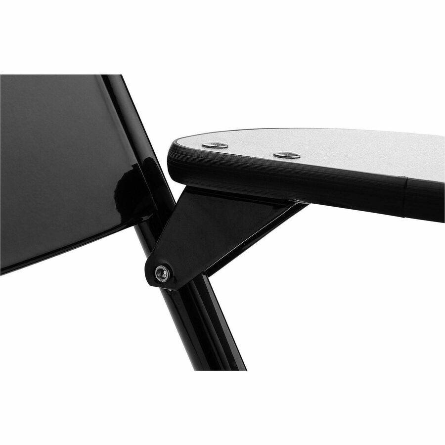 National Public Seating 5200 Series Folding Chair with Tablet Arm - Black Frame Color - Tubular Steel Frame Material - Four-legged Base - Black - MDF, Thermofused Laminate (TFL), Polypropylene - Armrest - 2 / Carton