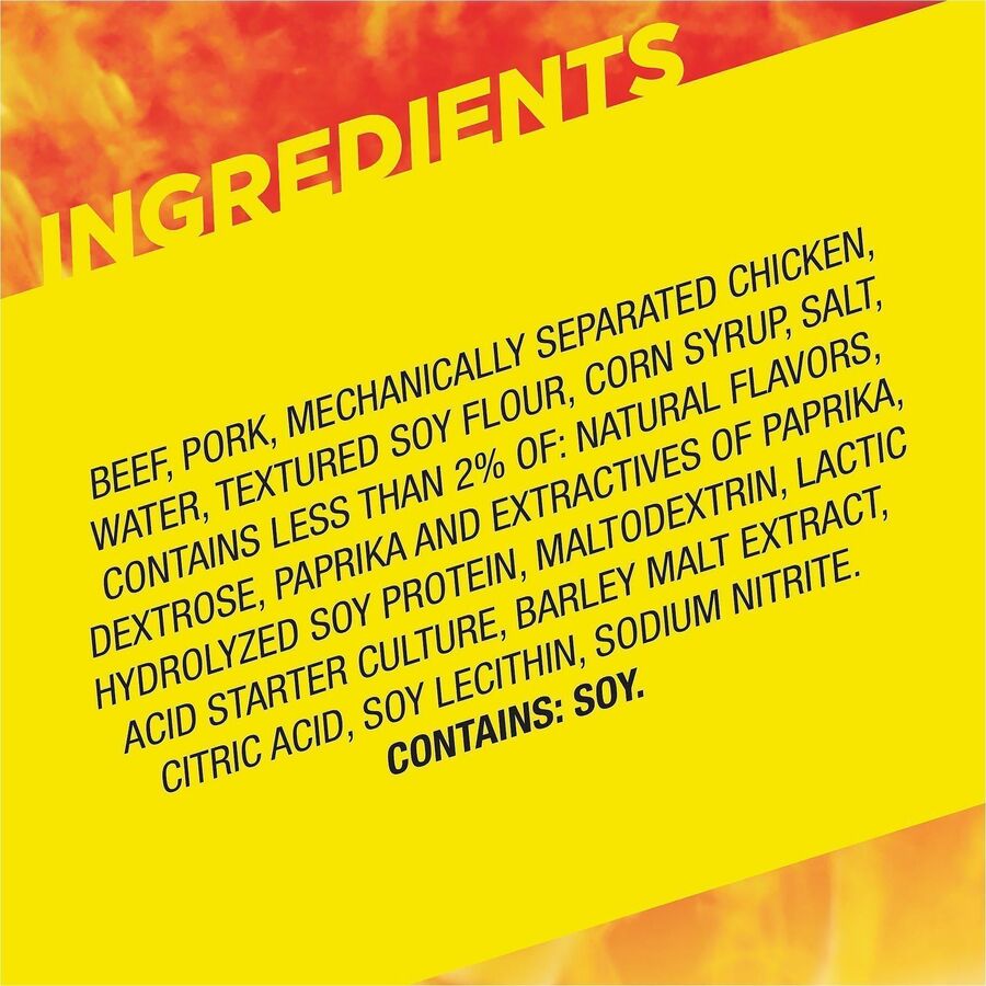 Green Rabbit Slim Jim Snack Sticks - Individually Wrapped - Original Beef Jerky, Smoked - 24 / Carton