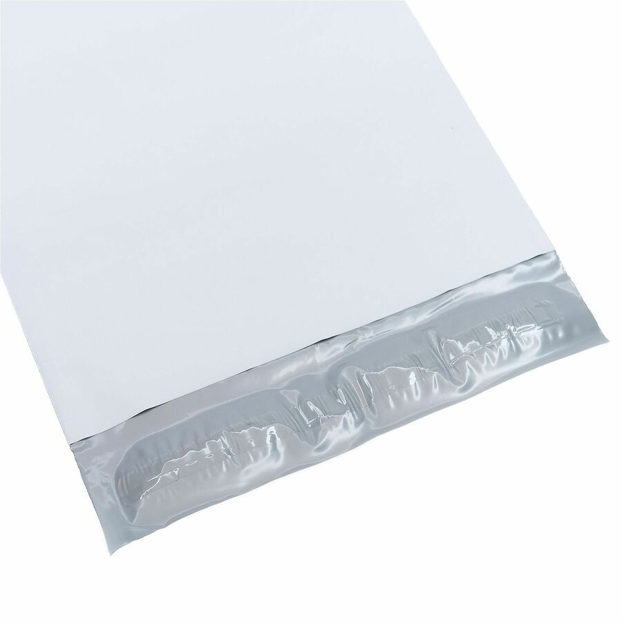 Lindenmeyr Explorer Poly Self-Seal Mailers - Mailing/Shipping - #3 - 10" Width x 13" Length - Self-sealing - White - Polyethylene - 500 / Carton - Kennedy Office