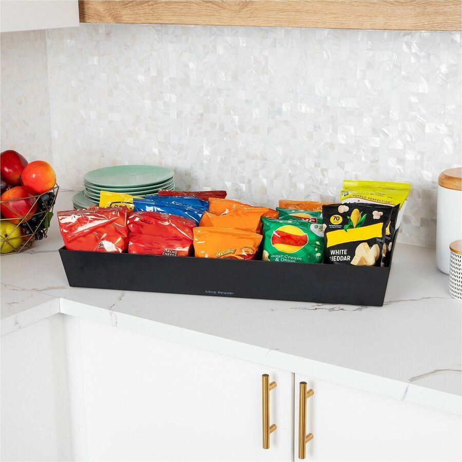 Mind Reader 5-Compartment Snack Organizer - 5 Compartment(s) - Lightweight - Black