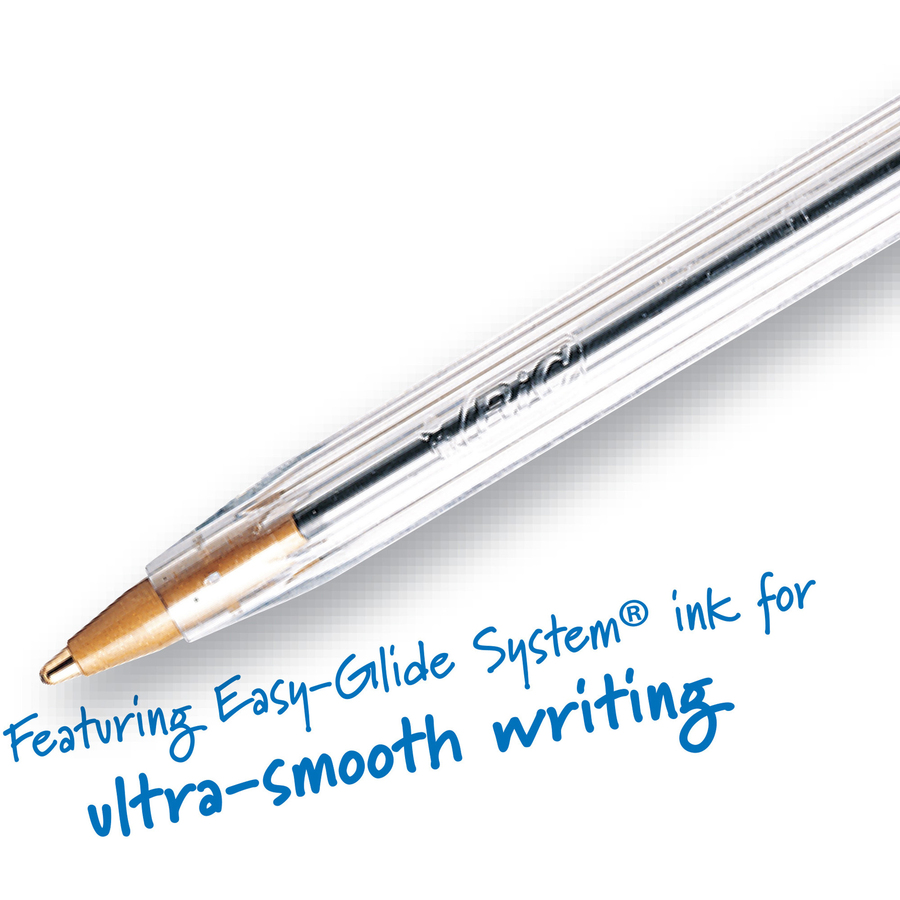 BIC Cristal Xtra Smooth Stic Ball Pen, 1.0 mm, Blue, 10 Pack 