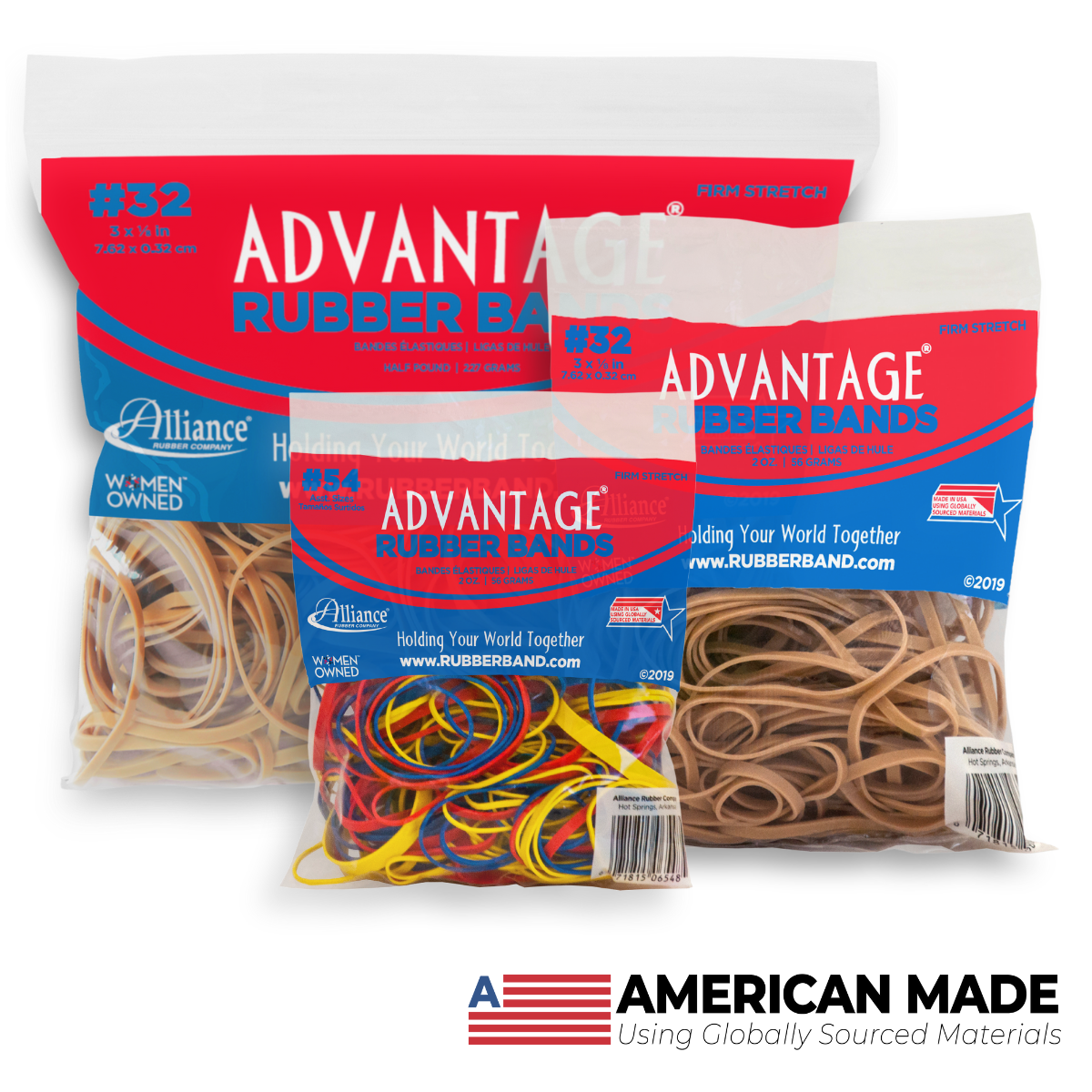 Alliance Rubber Supersize Rubber Bands - 12, 14, 17