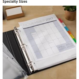 Find the perfect fit with extra-wide dividers that extend beyond sheet protectors, as well as legal size.