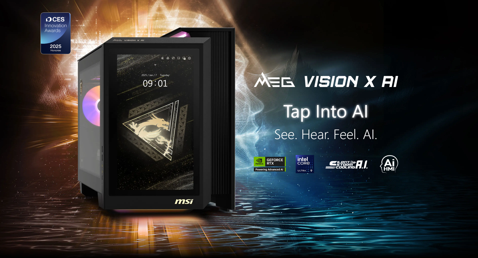 VISXAI2NVZ9045 - Msi Meg Vision X Ai Gaming Pc Intel Ultra 9 285k