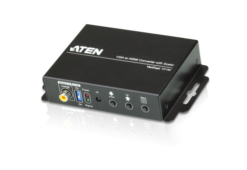 </br>VGA/Audio to HDMI Converter with Scaler  
