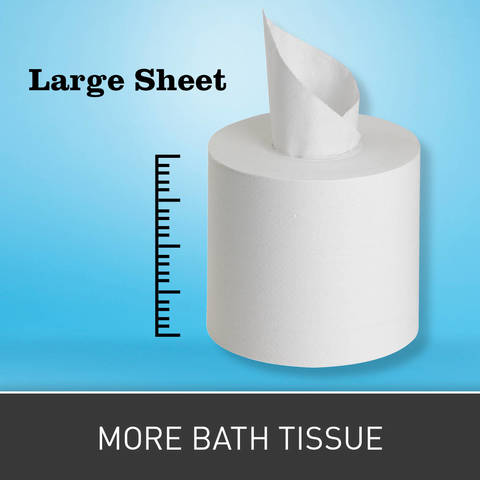 Hold high-capacity rolls that drive fewer roll changes. This dispenser features one-sheet-at-a-time dispensing with the same large sheet dimensions as the original SofPull tissue.
