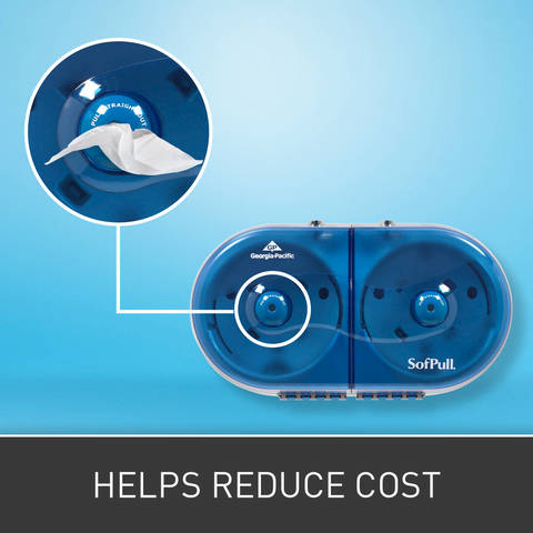 One-at-a-time dispensing reduces consumption compared to standard roll bath tissue.
