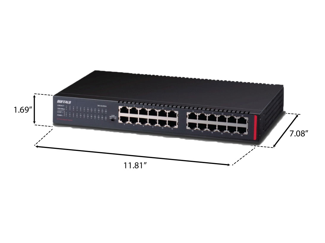 Buffalo BS-GU2024 24-Port Rackmount Gigabit Green Ethernet Switch