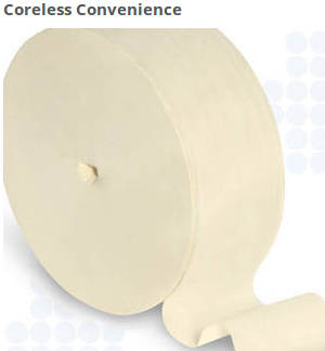  This bulk toilet paper eliminates 100% of the core. Plus, all Scott toilet paper is sewer and septic safe. 