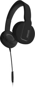 S2-HP SOLID FULL CUP HEADPHONE WITH MIC - BLACK