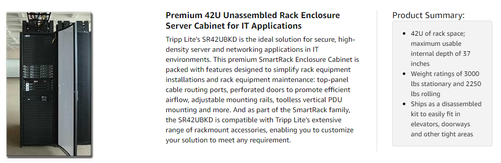 thumbnail image 2 of Eaton Tripp Lite SR42UB - Rack 2 of 13