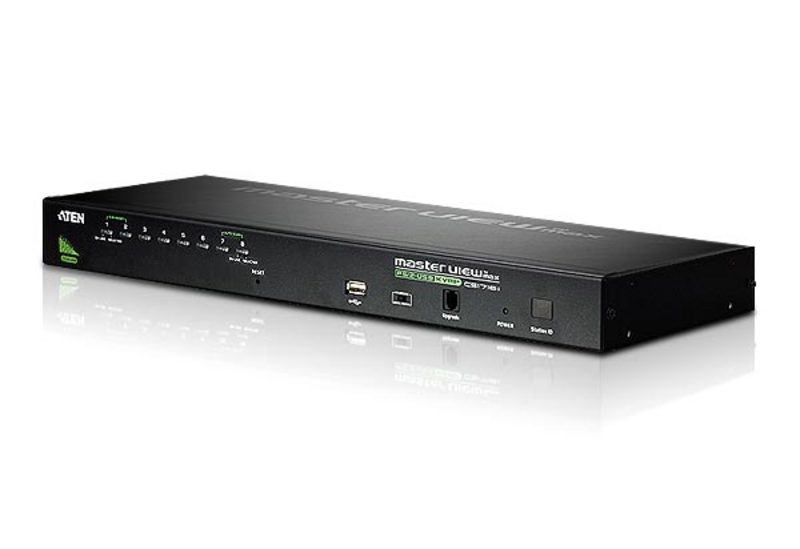 8-Port PS/2-USB VGA KVM Switch with Daisy-Chain Port and USB Peripheral Support  
